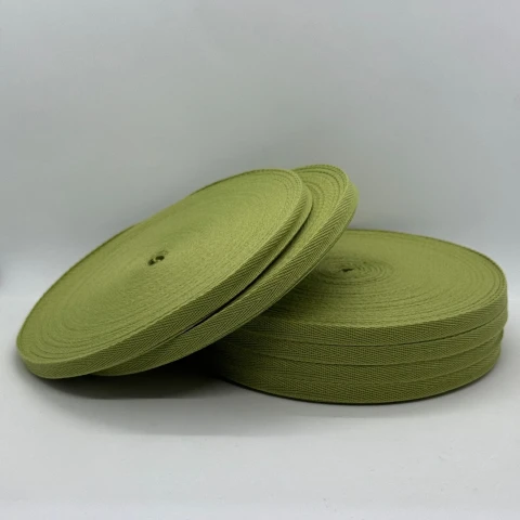 Стрічка кіпер 1 см (40) (40м.), 2096 зелений папороть