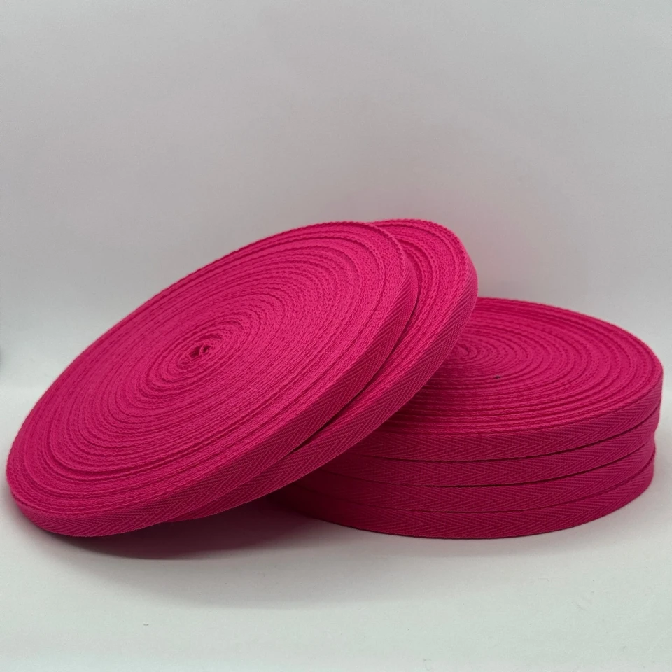 Стрічка кіпер 1 см (40) (40м.), 2224 горячо-рожевий