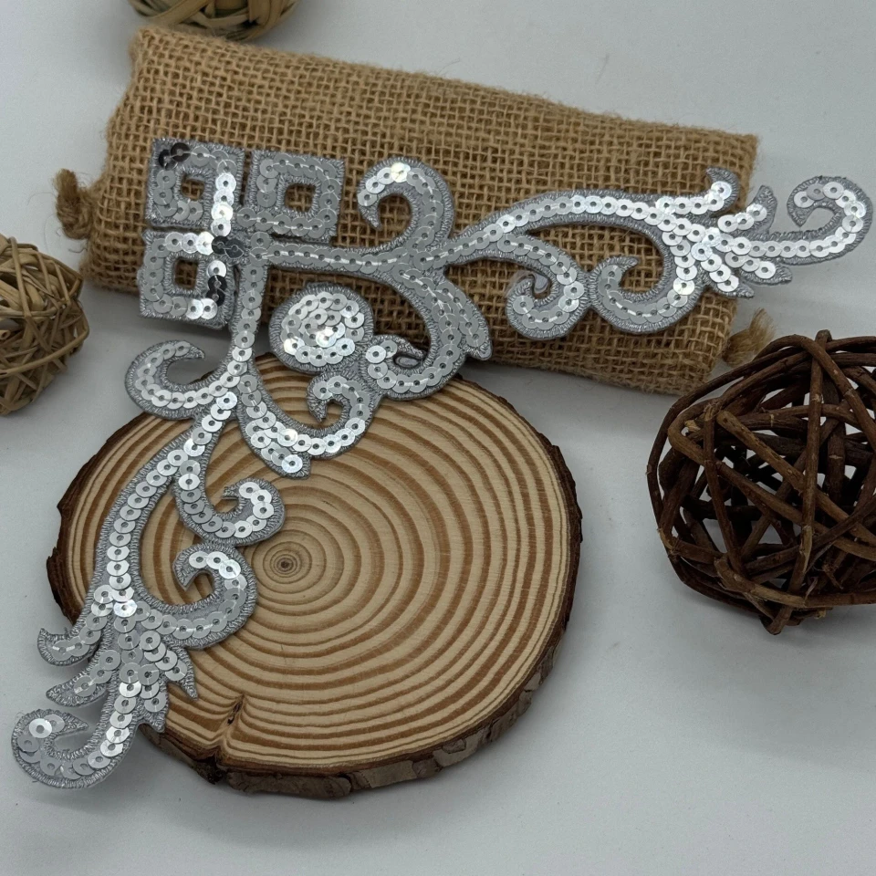 Аплікація клейова люрекс 8616 (20 шт.), срібло