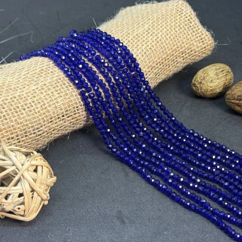 Хрусталь на нитці 4 мм (10*113 шт.), М033 електрик