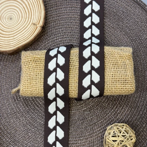 Лампас трикотажний D#3 3.5 см (50 м), C:3 темно коричневий