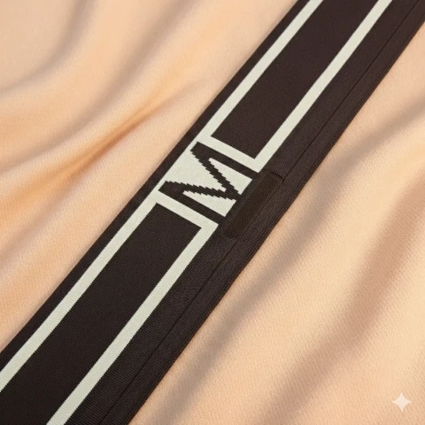 Пояс трикотажний довяз D#3 М (8.5см*90 см), темний коричневий