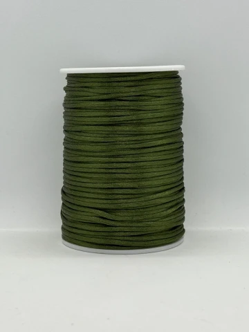 Атласная корсетная тесьма 2.3 мм (100 ярдов/91,44 м.), 44 темно зеленый