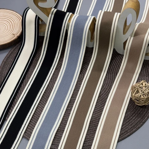 Лампас трикотажний D#5-1 4 см (50 м), C:1 світло бежевий