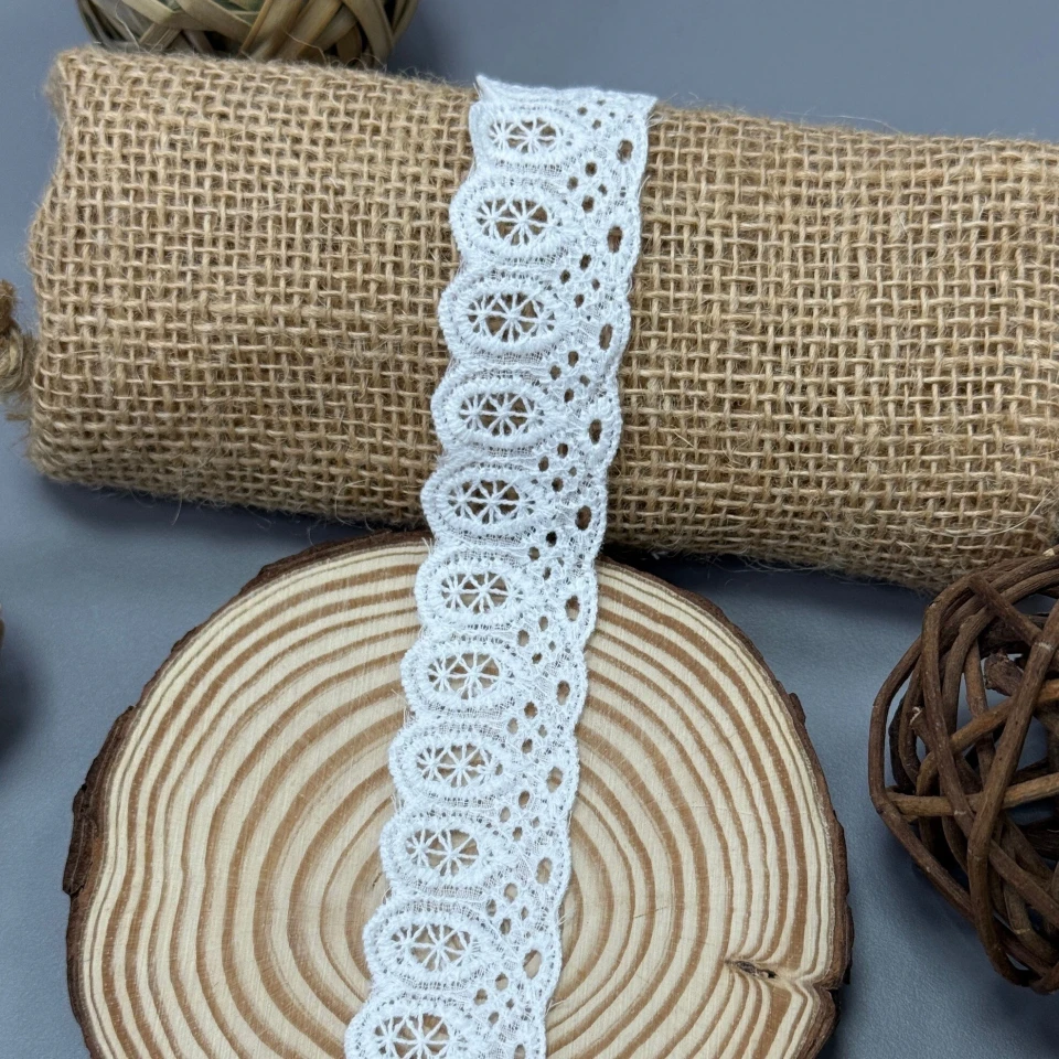 Мереживо прошва 8085 без краю 3 см. (30 ярдів/27,4 м.), білий