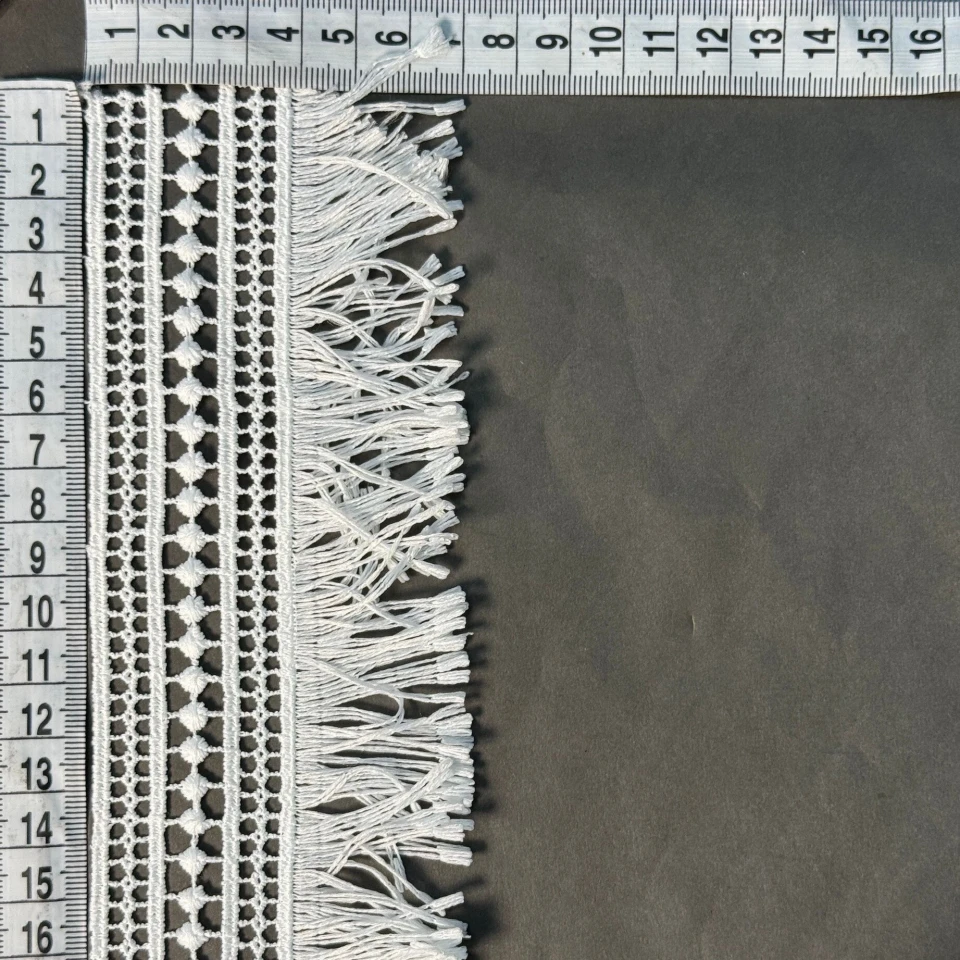 Кружево полиэстер 208 7 см (20 метров), молочный