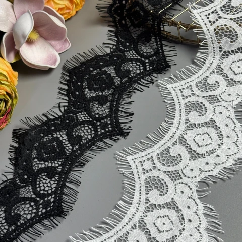 Мереживо французьке J73075 11 см. (10*3 м.), теплий білий