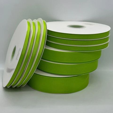 Стрічка репс 3,8 см (8*100 ярдів/91 м.), 1076 зелена спаржа