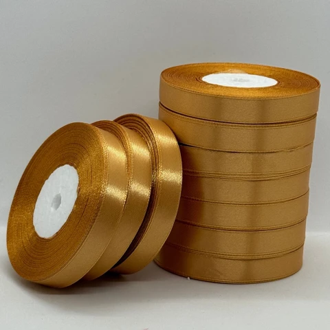 Стрічка атласна 1.2 см (10*36 ярдів), 114 світлий пісок