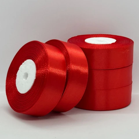 Стрічка атласна 2.5 см (5*36 ярдів), 26 вишневий