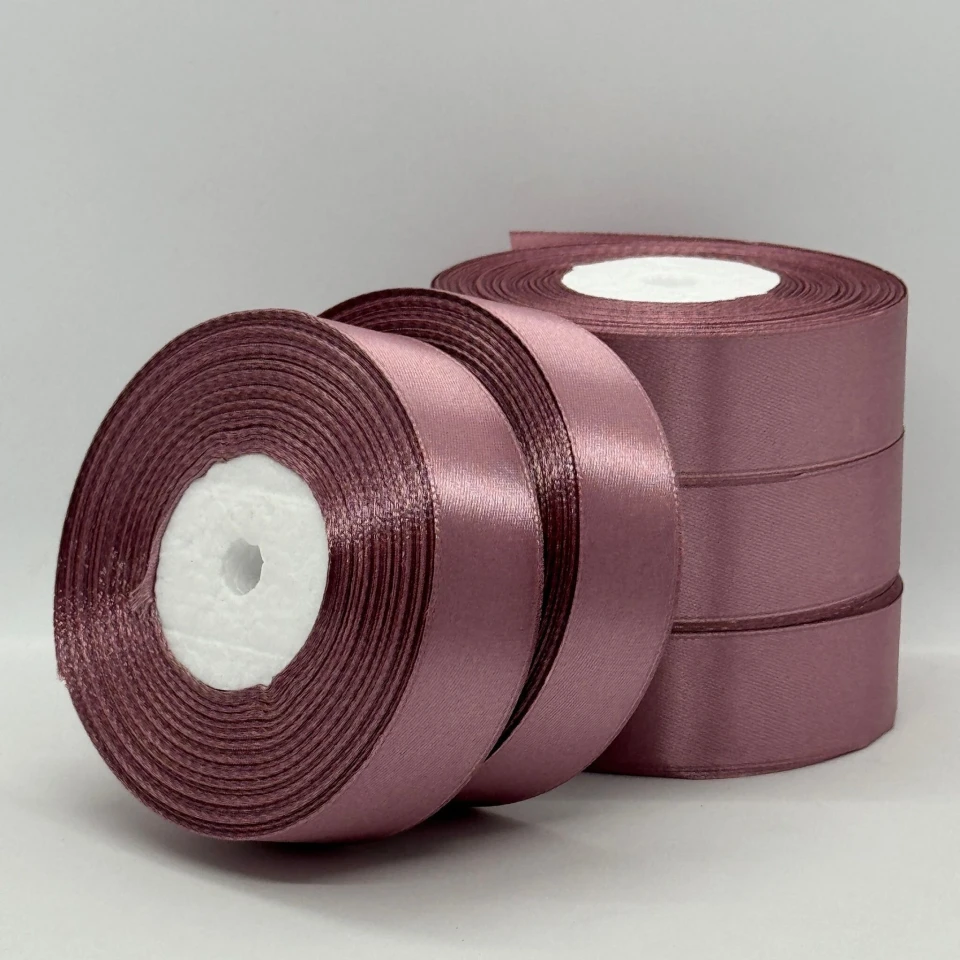 Стрічка атласна 2.5 см (5*36 ярдів), 91 пудровий