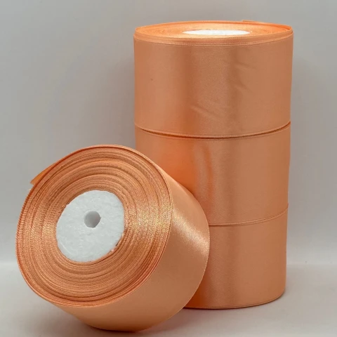 Стрічка атласна 5 см (4*36 ярдів), 124 персиковий