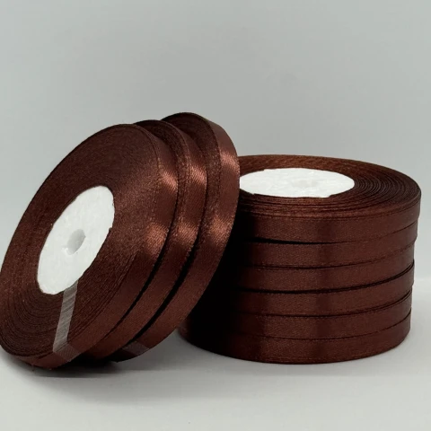 Стрічка атласна 0.6 см (10*36 ярдів), 70 шоколад