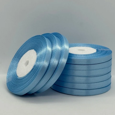 Стрічка атласна 0.6 см (10*36 ярдів), 187 блакитний
