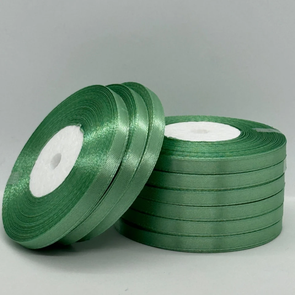 Стрічка атласна 0.6 см (10*36 ярдів), 167 лісний зелений