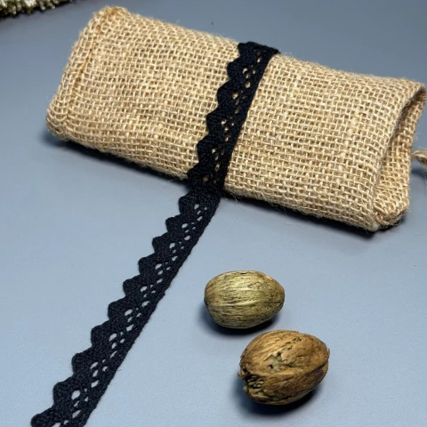 Мереживо макраме 6073 2 см.(200 ярдів/182,8 м.), чорний