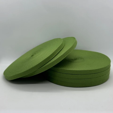 Стрічка кіпер 1 см (40) (40м.), 2097 зелена спаржа