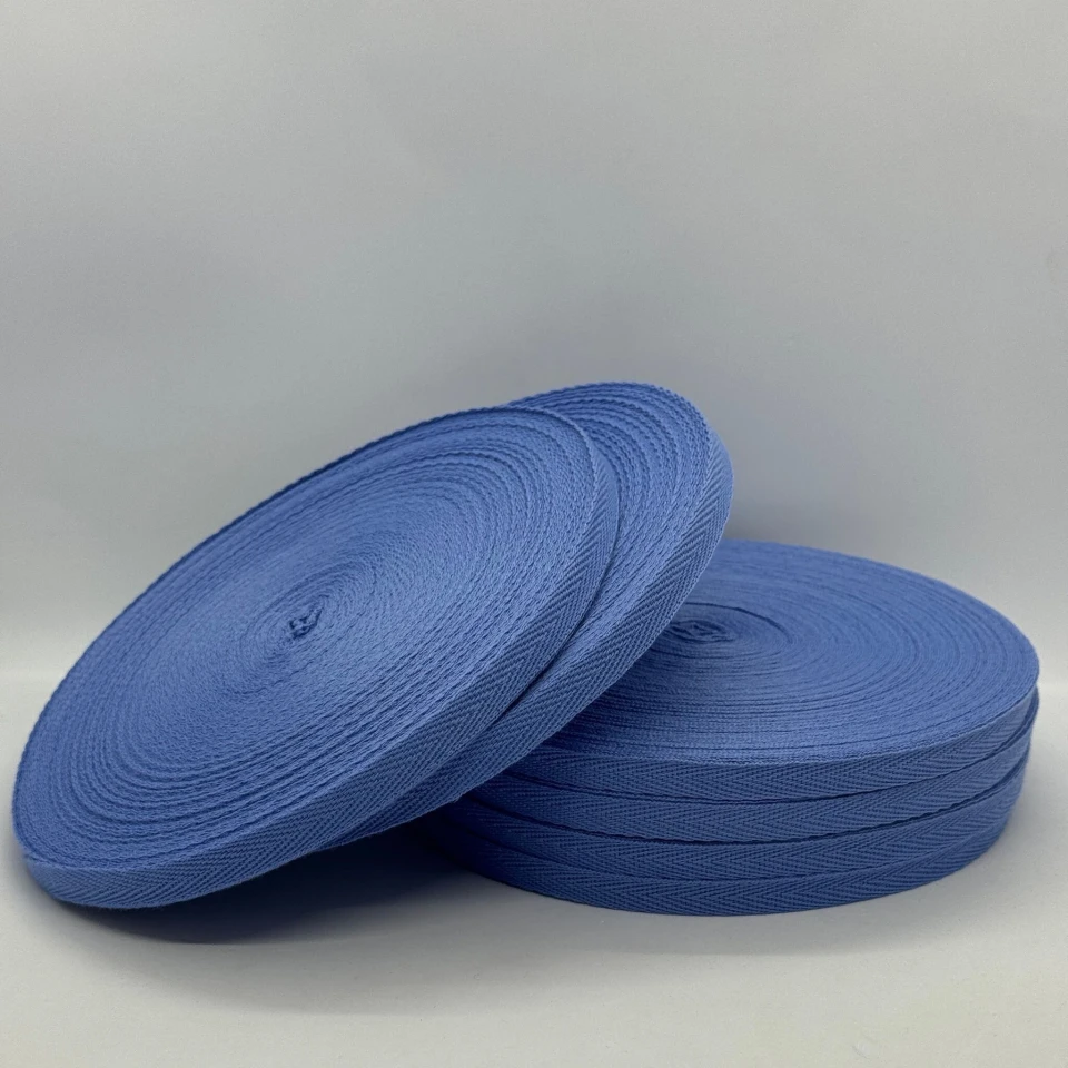 Стрічка кіпер 1 см (40) (40м.), 2135 синій+молочний