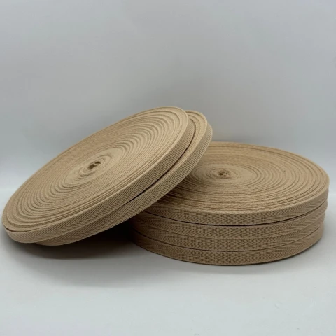 Стрічка кіпер 1 см (40) (40м.), 2329 золото+бежевий