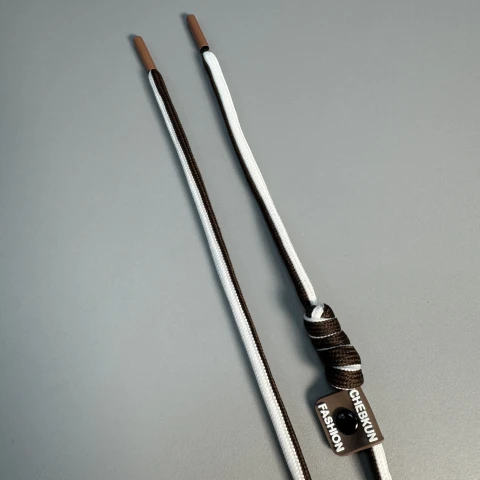 Шнурок в штани CHEBKUN (140 см), коричневий+білий